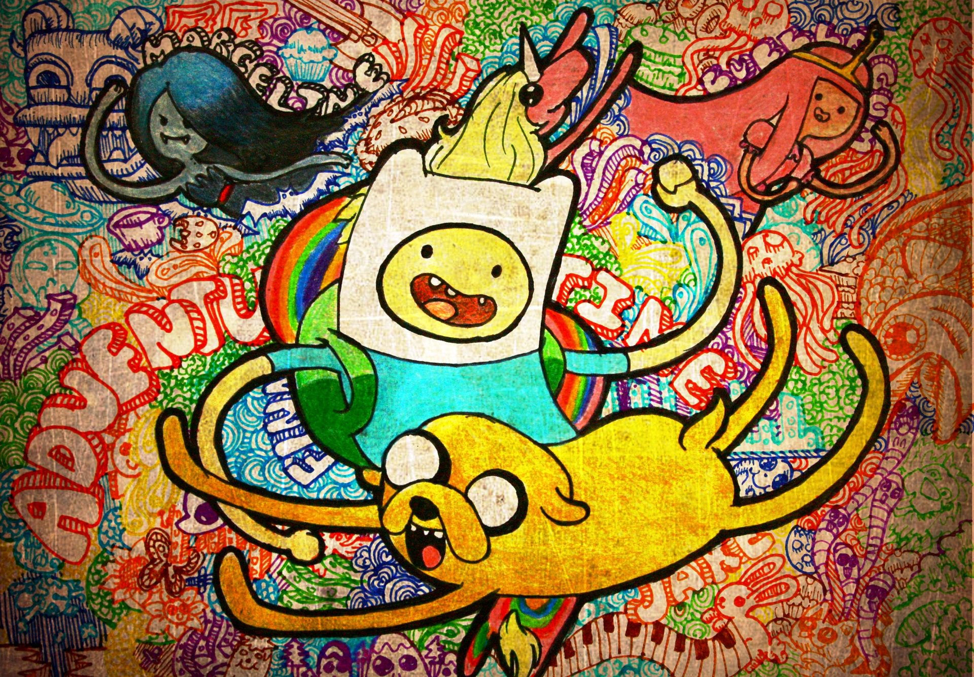 adventure time wallpaper hd,modern art,art,painting,visual arts,psychedelic art