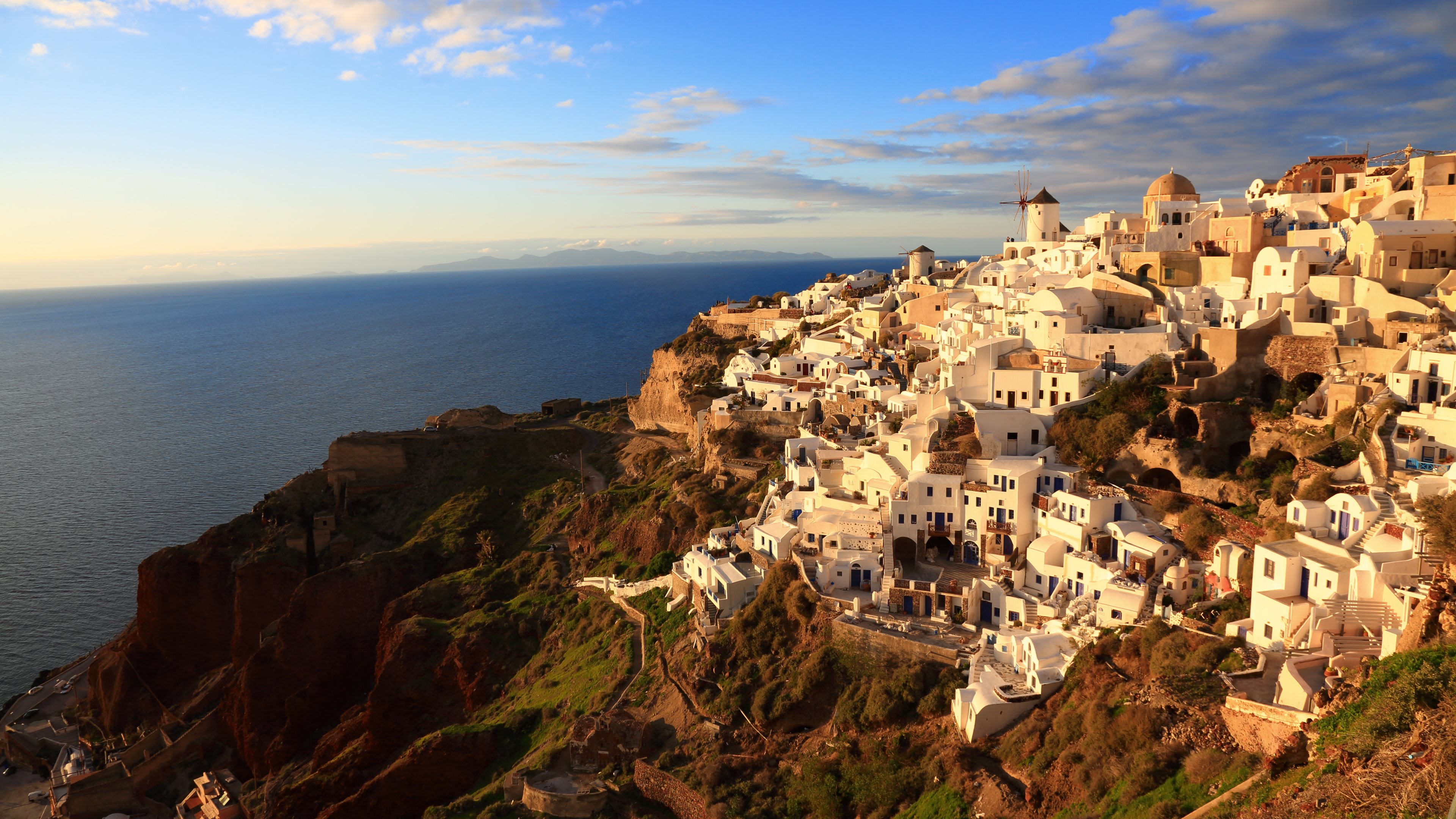 carta da parati santorini,cielo,costa,paesaggio naturale,scogliera,mare