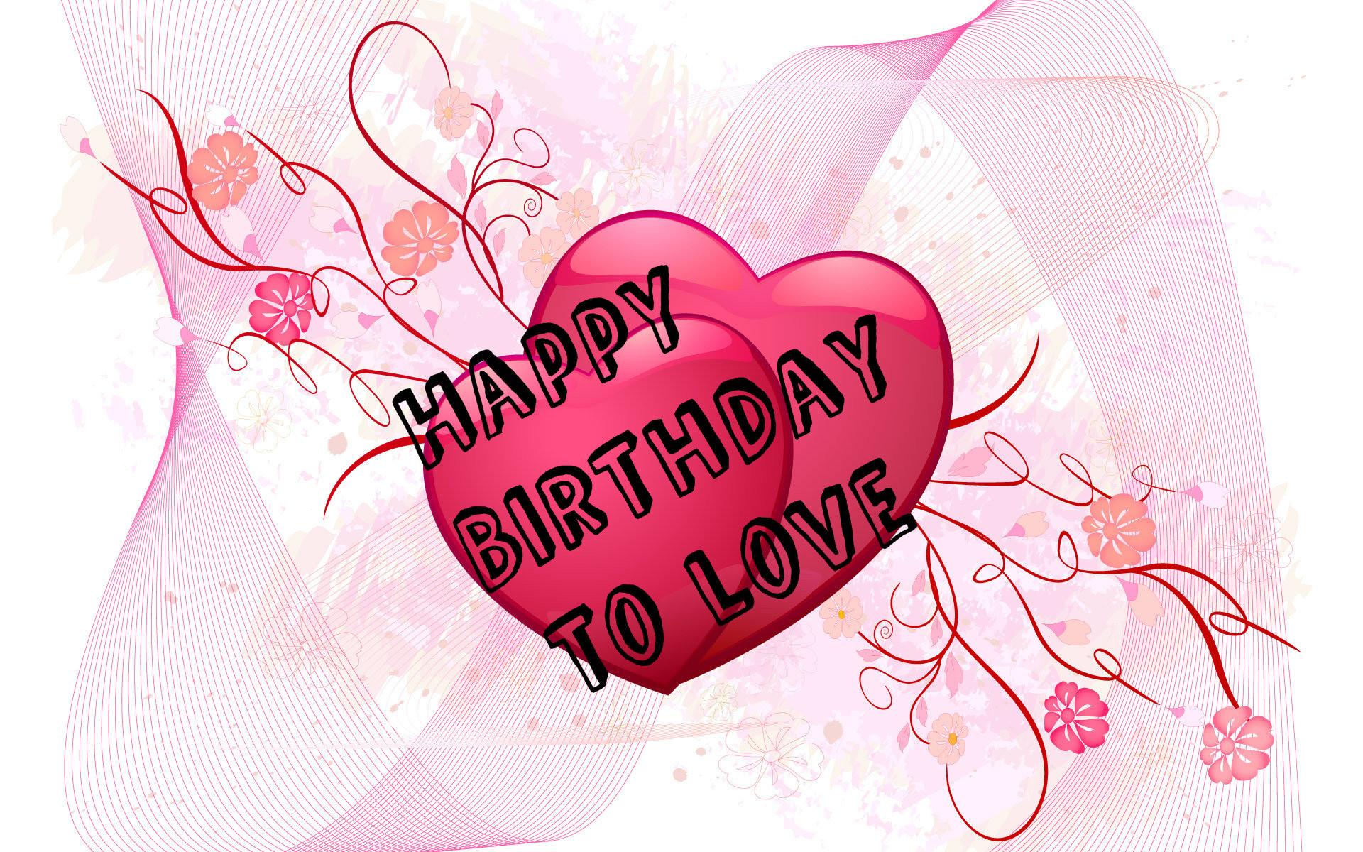happy birthday wallpaper with name,heart,text,pink,love,valentine's day