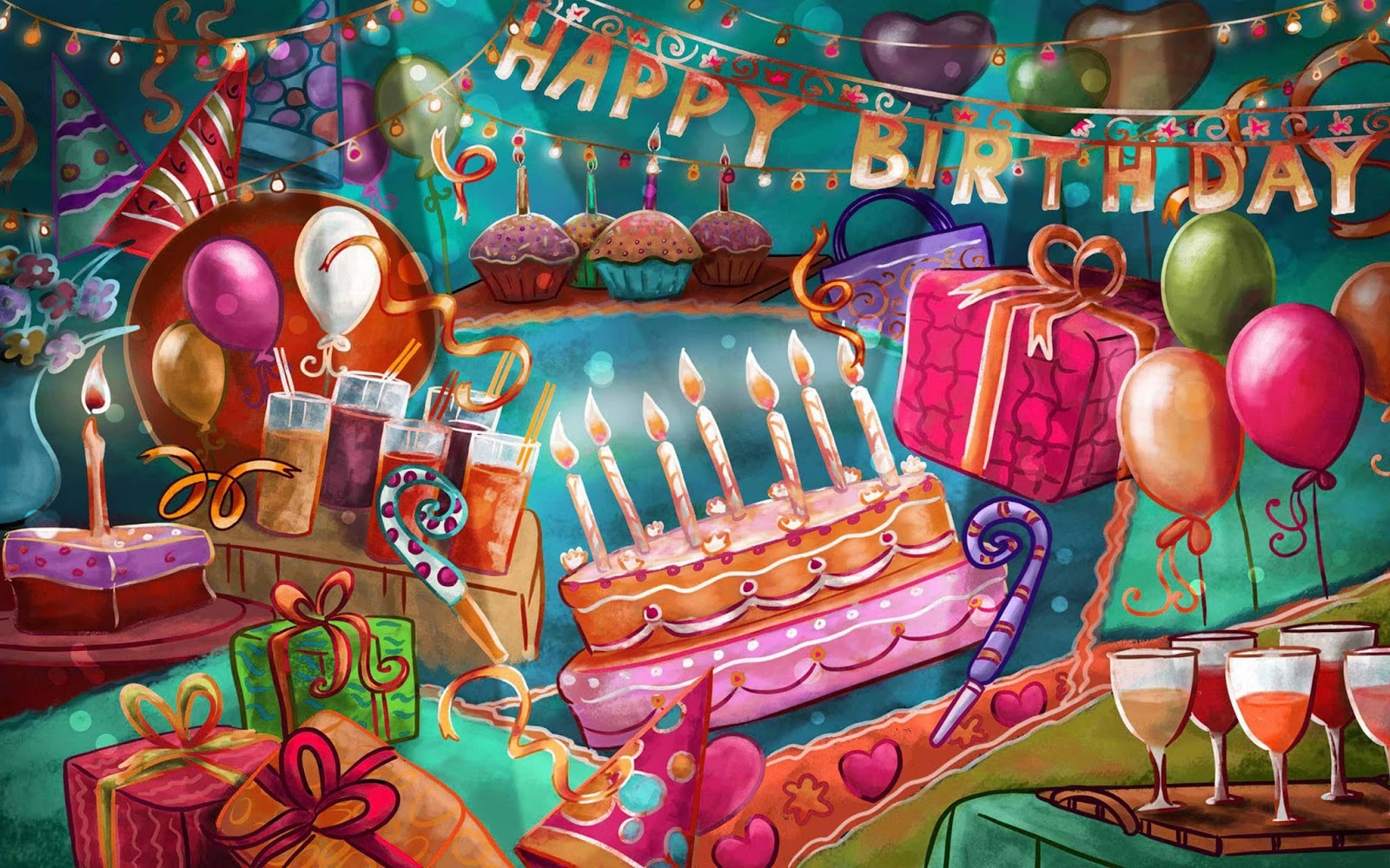 bday wallpaper,party,illustration,games,art,christmas eve