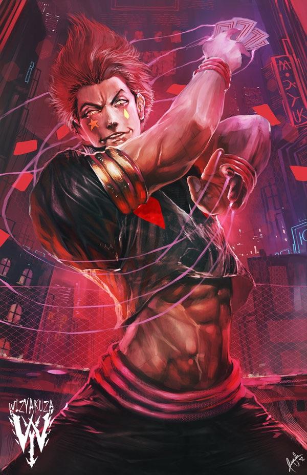 hisoka wallpaper,fictional character,illustration,cg artwork,poster,art