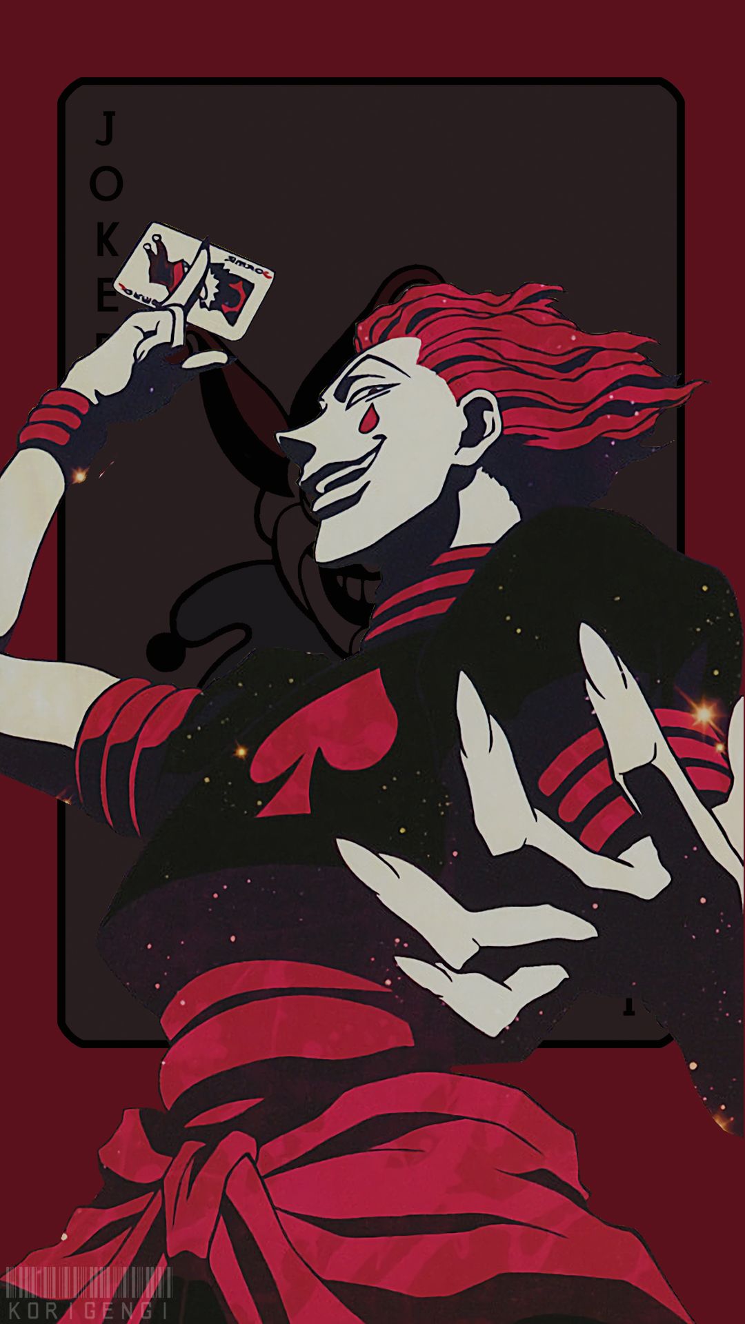 hisoka wallpaper,cartoon,illustration,fictional character,art,poster