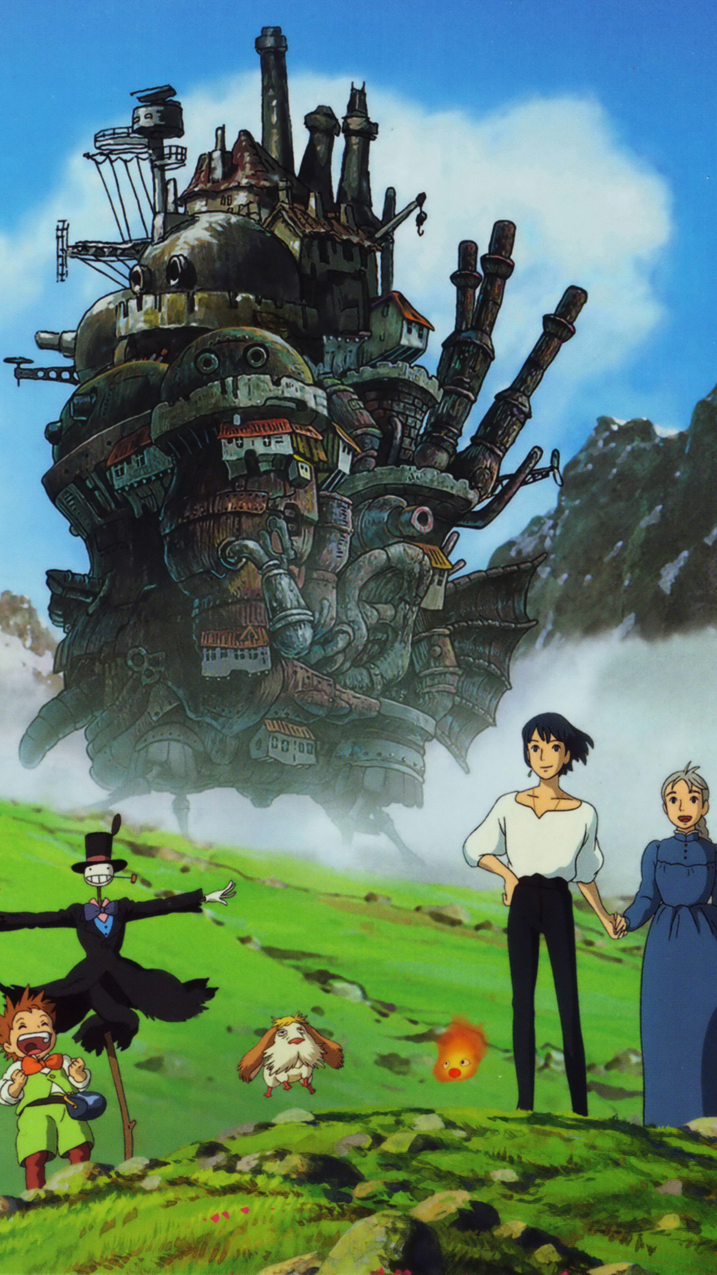 howl's moving castle wallpaper,animated cartoon,animation,illustration,games,world