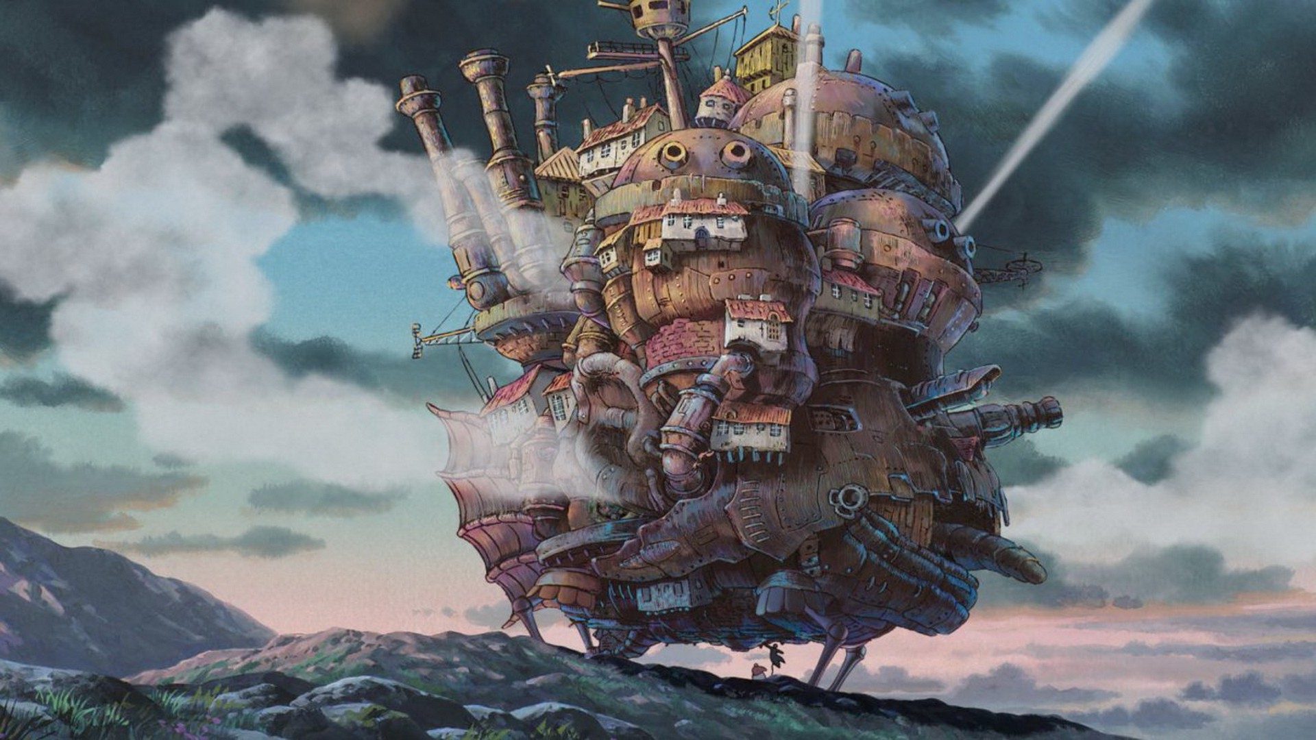 howl's moving castle wallpaper,strategy video game,cg artwork,vehicle,sailing ship,ship