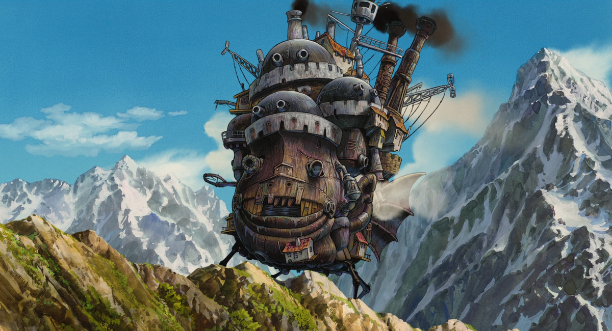 howl's moving castle wallpaper,adventure game,mountain range,mountain,screenshot,games