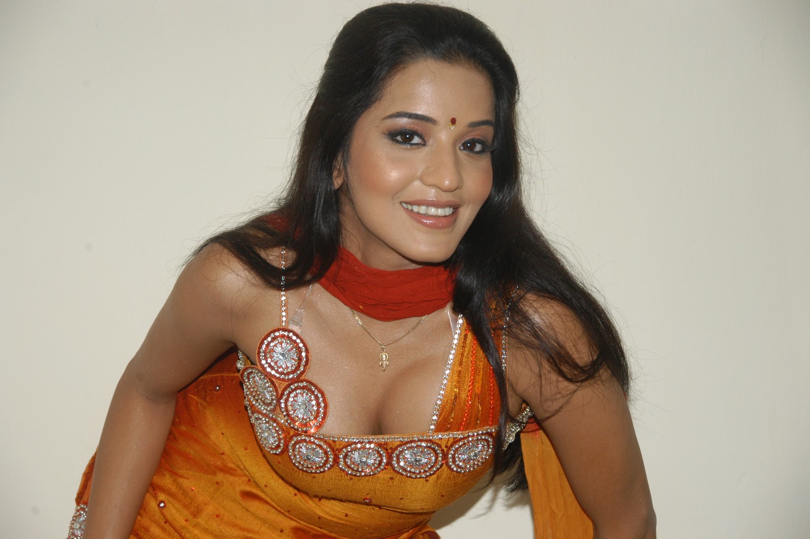 bhojpuri actress wallpaper,abdomen,trunk,sari,navel,neck