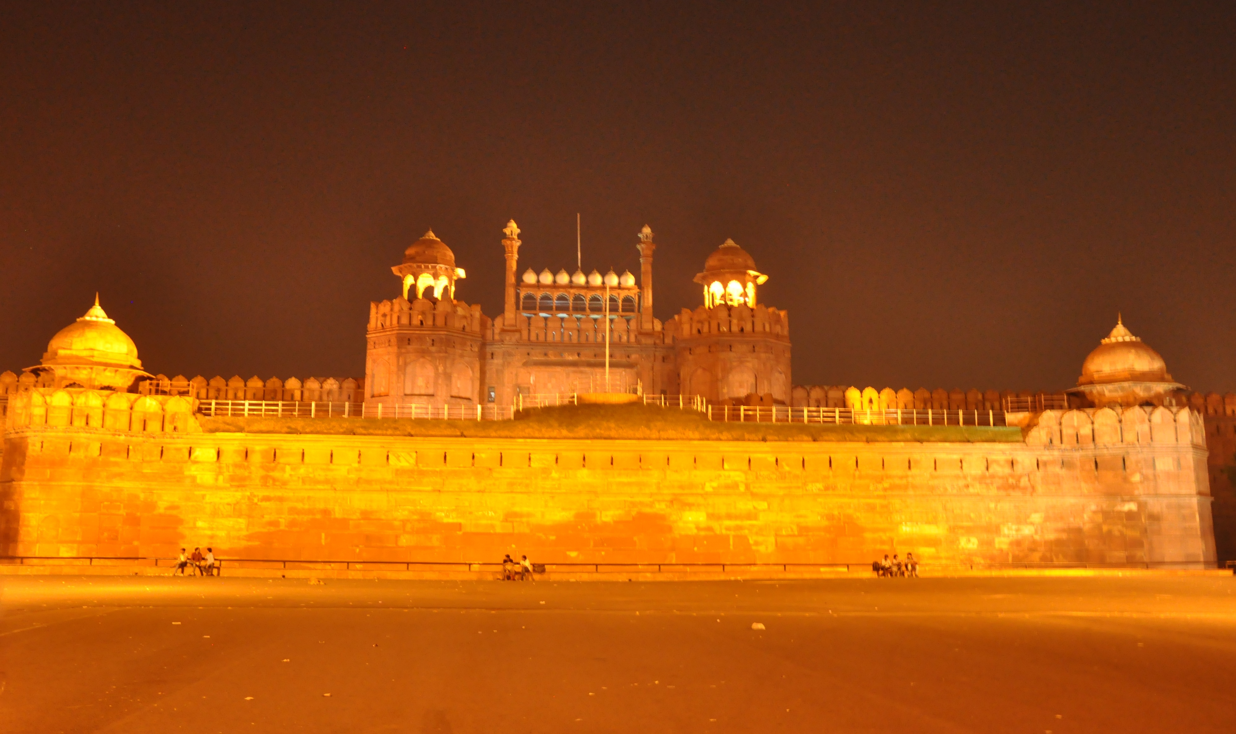 lal kila fondo de pantalla,noche,palacio,fortificación,edificio,ciudad