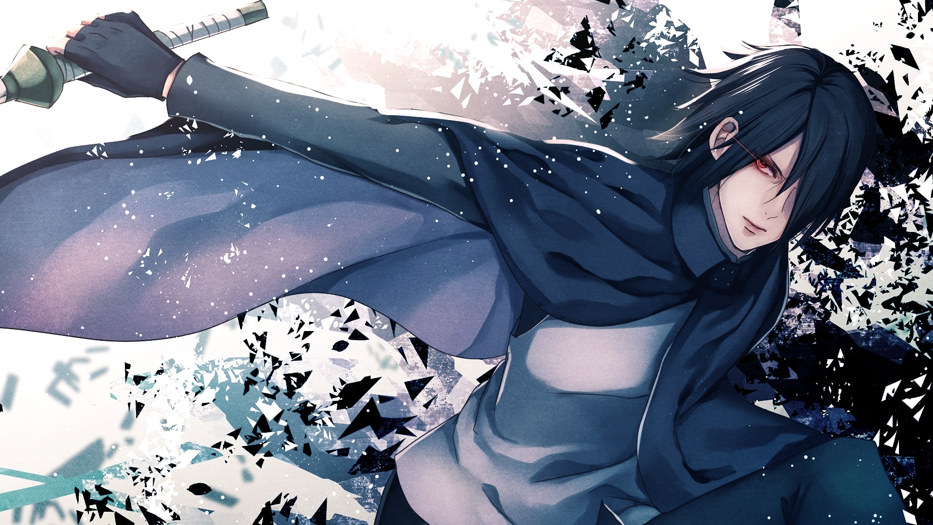 fond d'écran sasuke hd,cheveux noirs,oeuvre de cg,anime,dessin animé,illustration