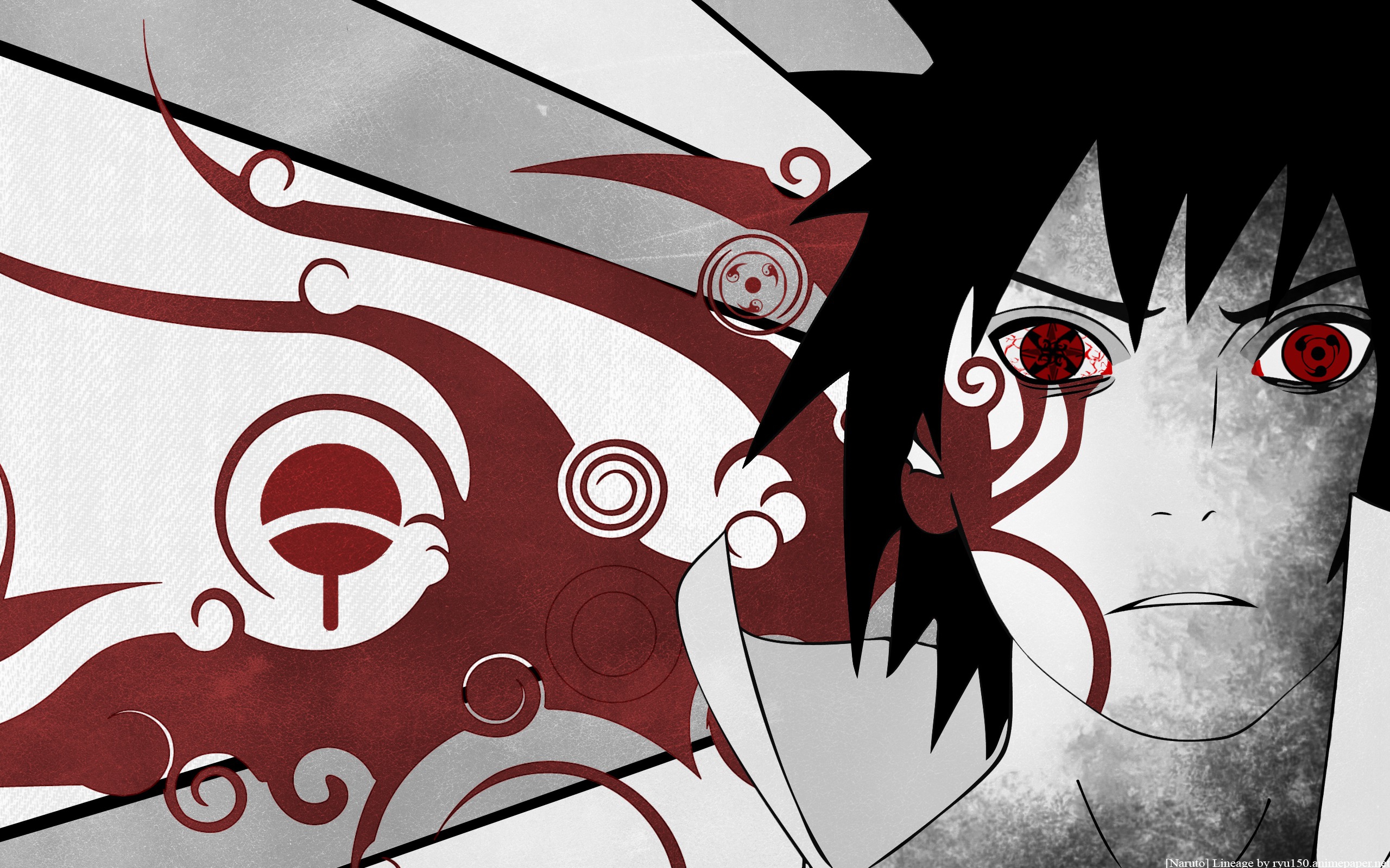 sasuke wallpaper hd,rot,anime,karikatur,illustration,auge