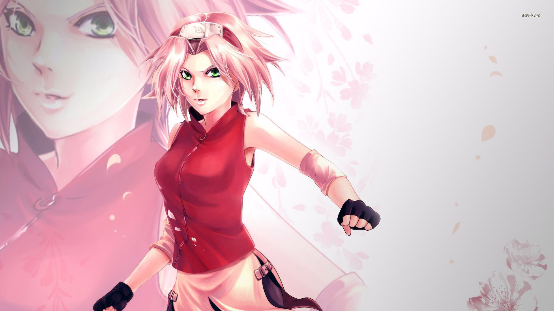 sfondo di sakura haruno,anime,rosa,cartone animato,cg artwork,illustrazione
