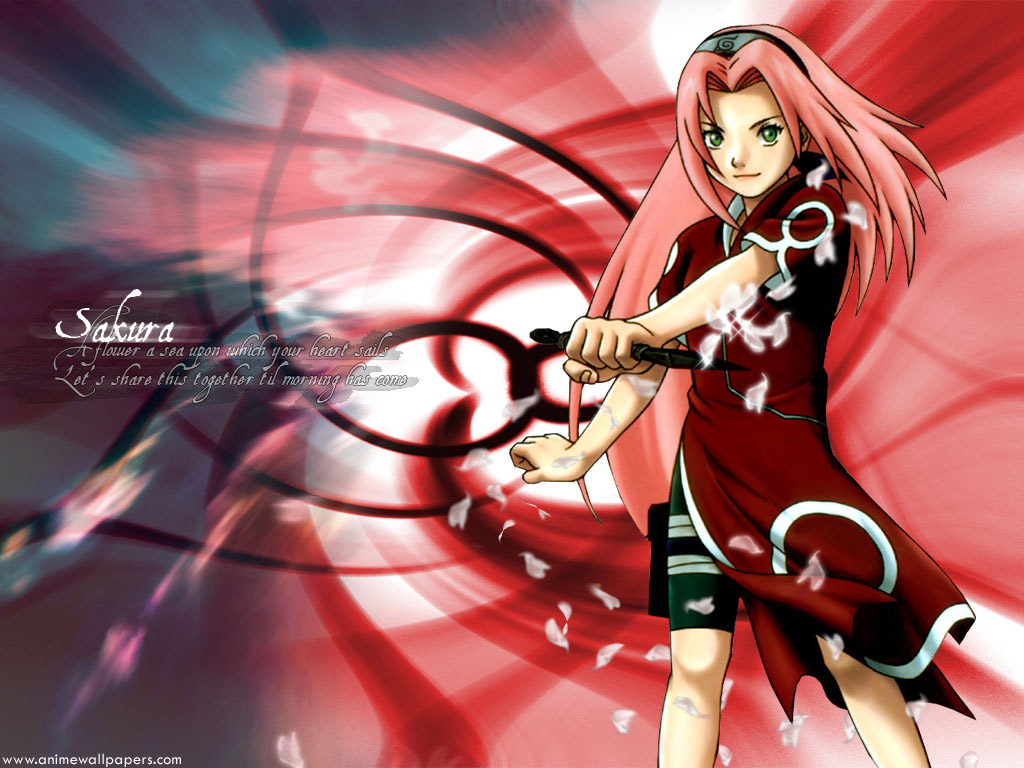 sakura haruno wallpaper,anime,cartoon,cg artwork,long hair,fictional character