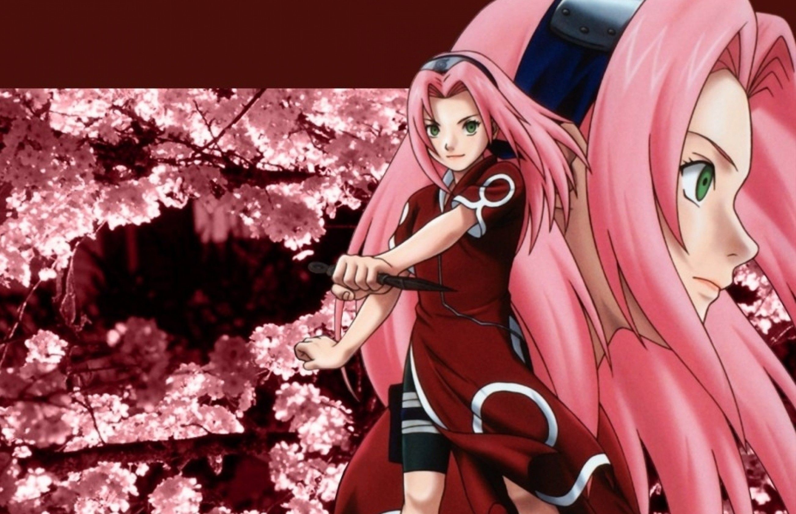 fond d'écran sakura haruno,anime,oeuvre de cg,rose,dessin animé,bouche