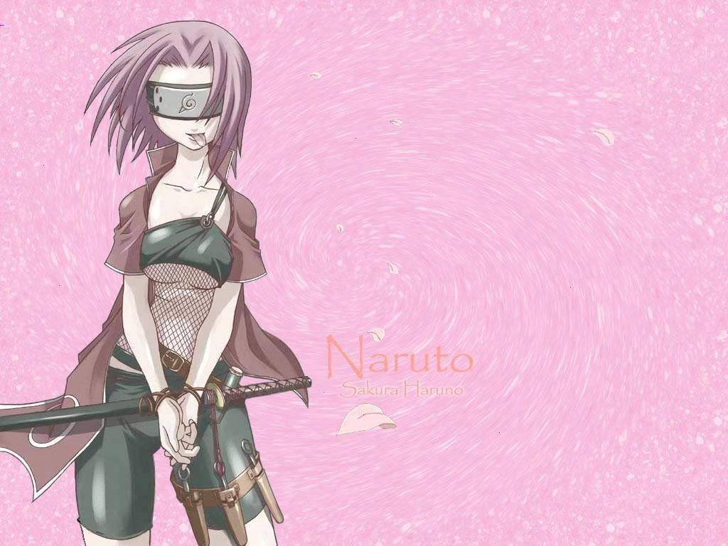 sfondo di sakura haruno,anime,rosa,cartone animato,cg artwork,illustrazione