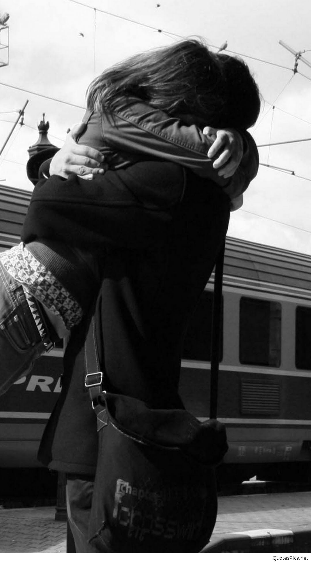 sweet couple wallpaper,black,transport,snapshot,standing,black and white