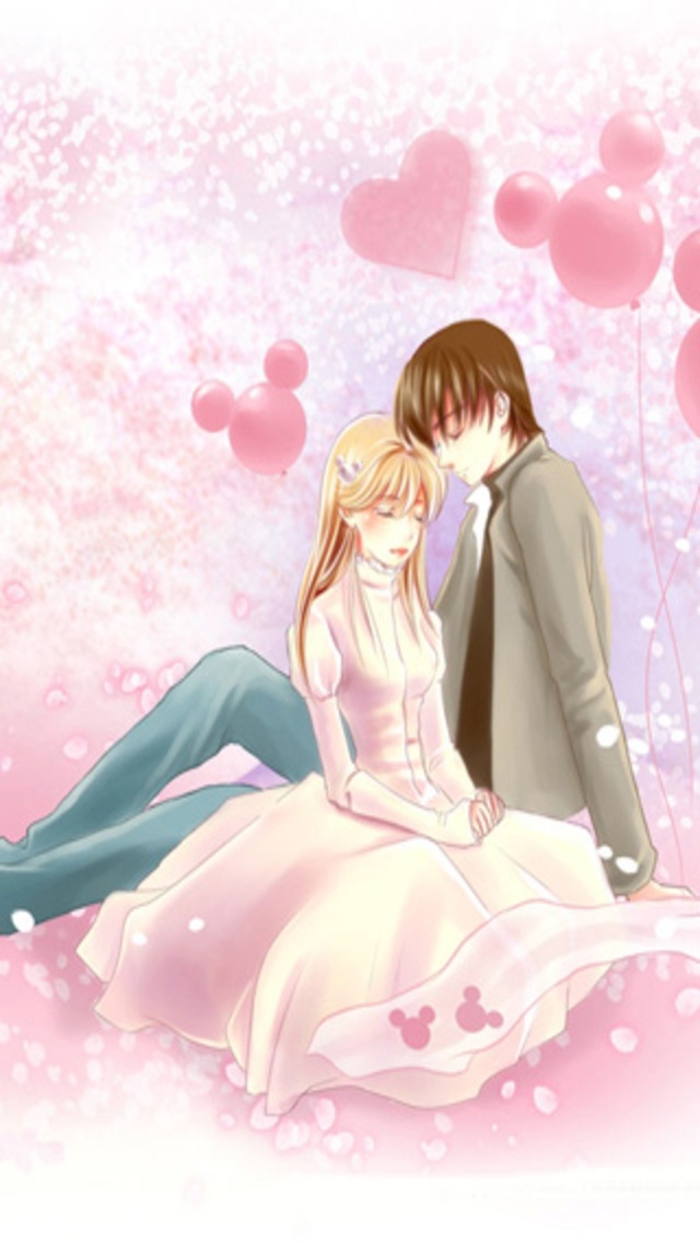 sweet couple wallpaper,cartoon,anime,pink,romance,cg artwork