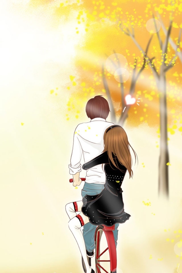 sweet couple wallpaper,illustration,happy,sky,romance,love