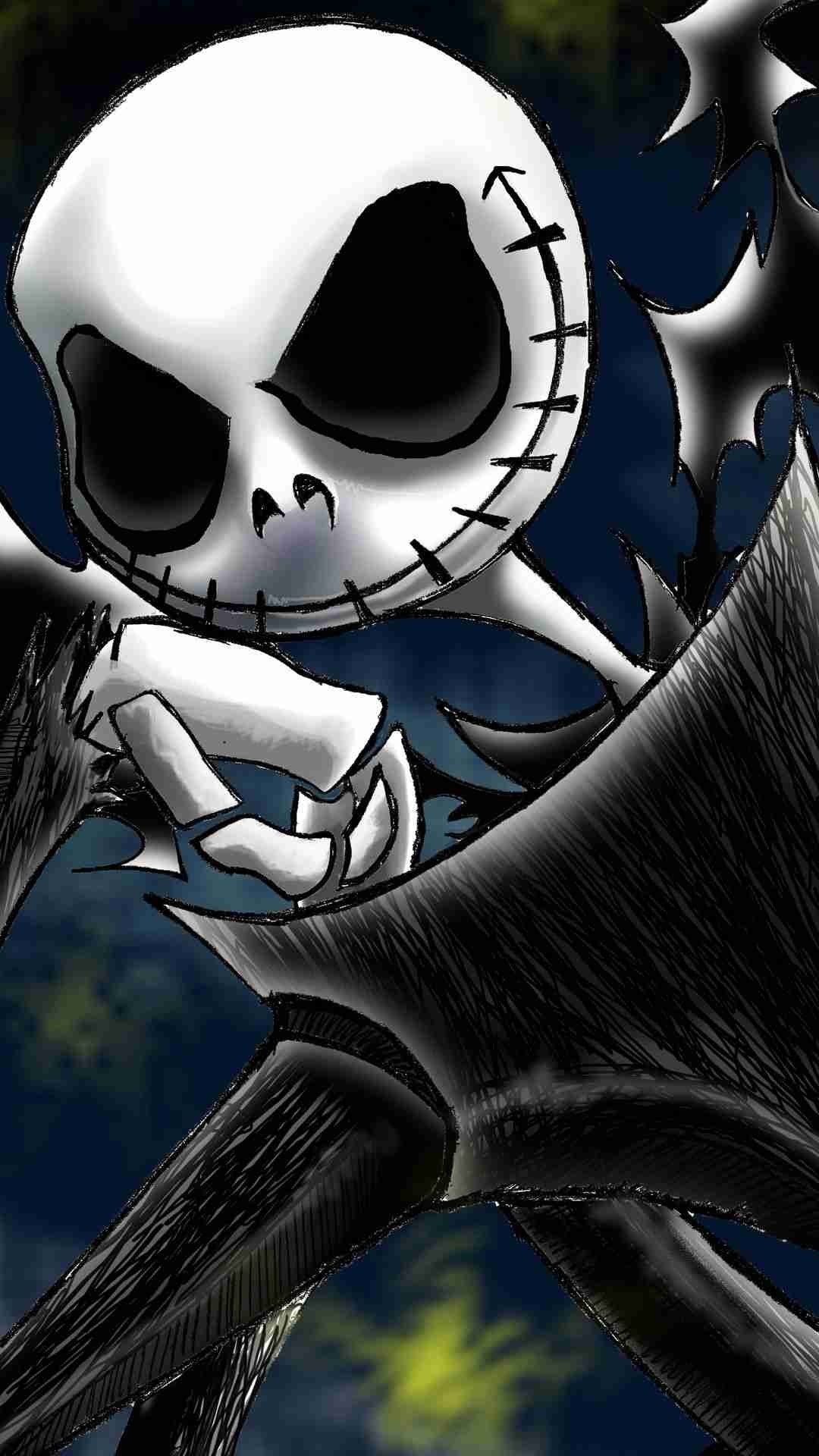 fondo de pantalla de jack skellington,dibujos animados,animación,cráneo,hueso,personaje de ficción