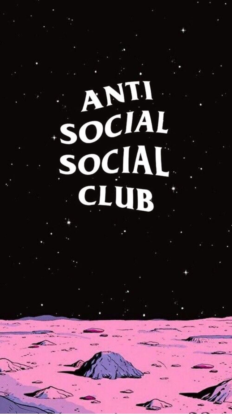 carta da parati anti social social club,testo,font,cartone animato,finzione,cielo