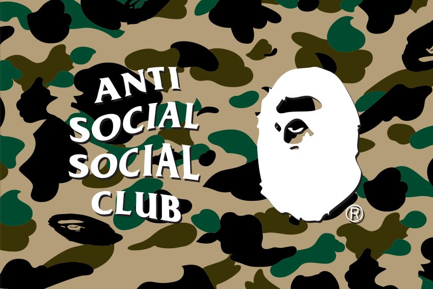 carta da parati anti social social club,camuffamento militare,modello,verde,camuffare,font