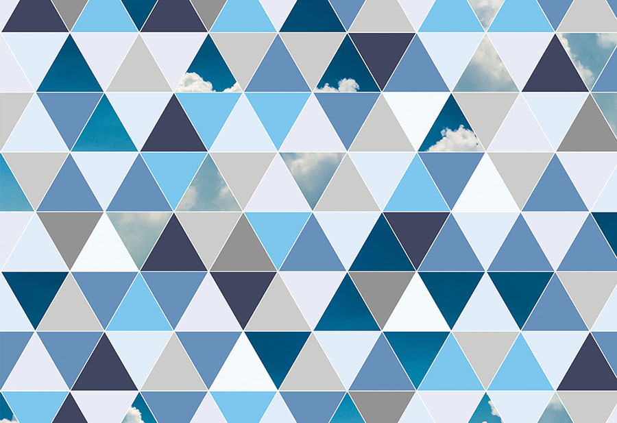carta da parati geometrica blu,modello,blu,acqua,turchese,triangolo