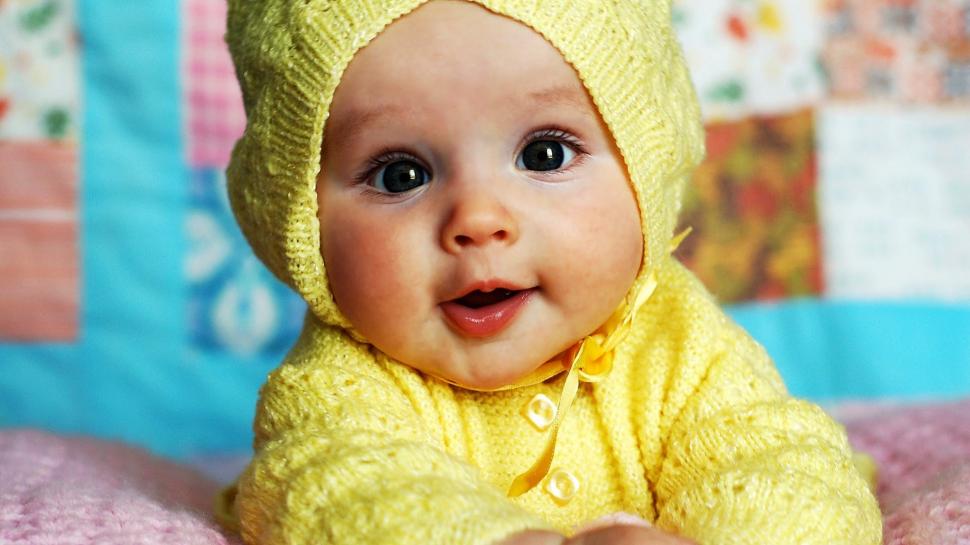 아기의 hd 월페이퍼 1080p,아이,아가,유아,노랑,미소