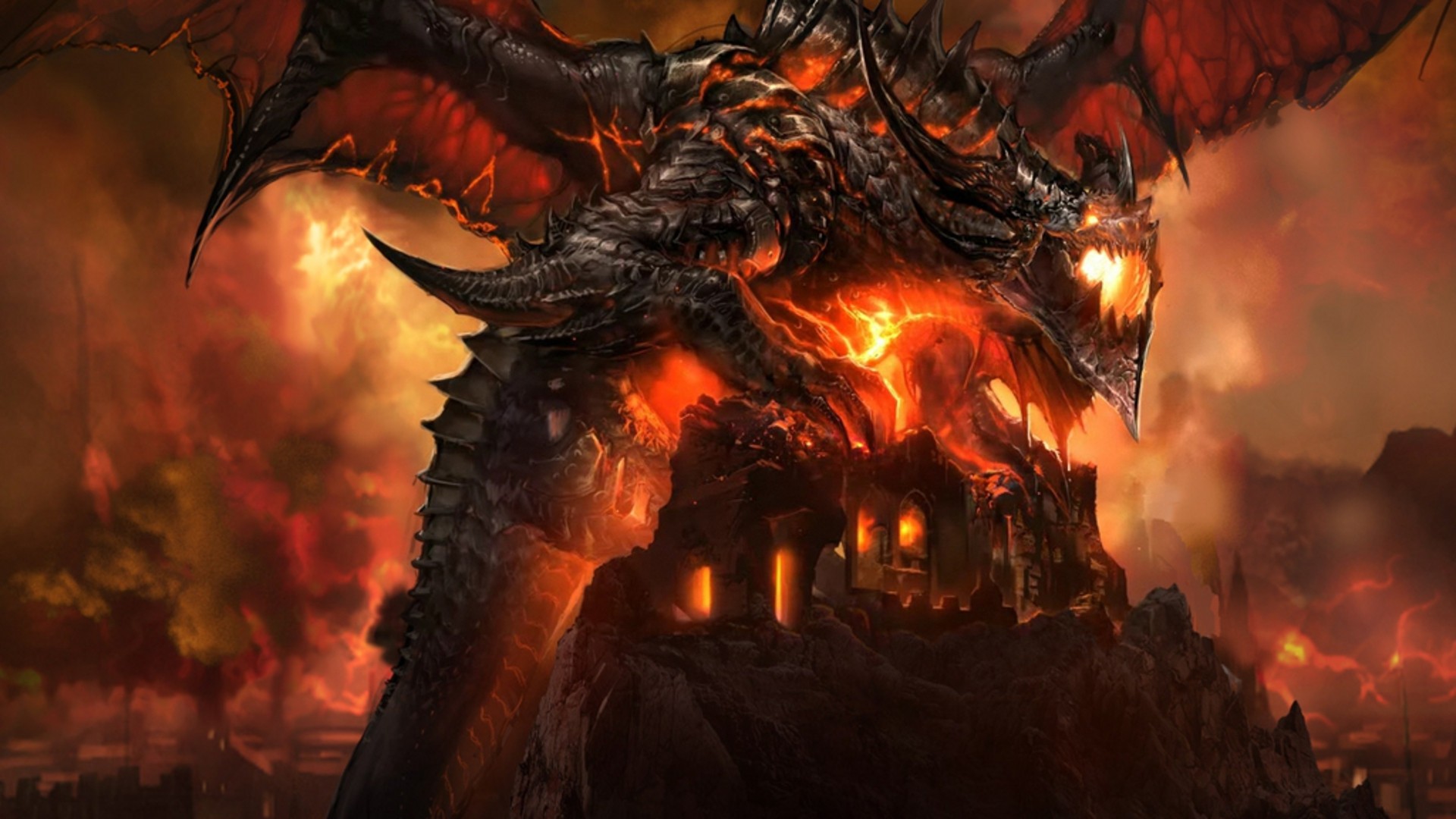 melhores wallpapers hd para pc,action adventure game,dragon,flame,demon,cg artwork