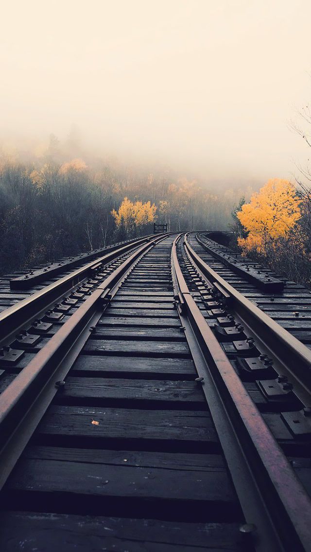 壁紙パラiphone 5s,追跡,空,朝,鉄道,雲