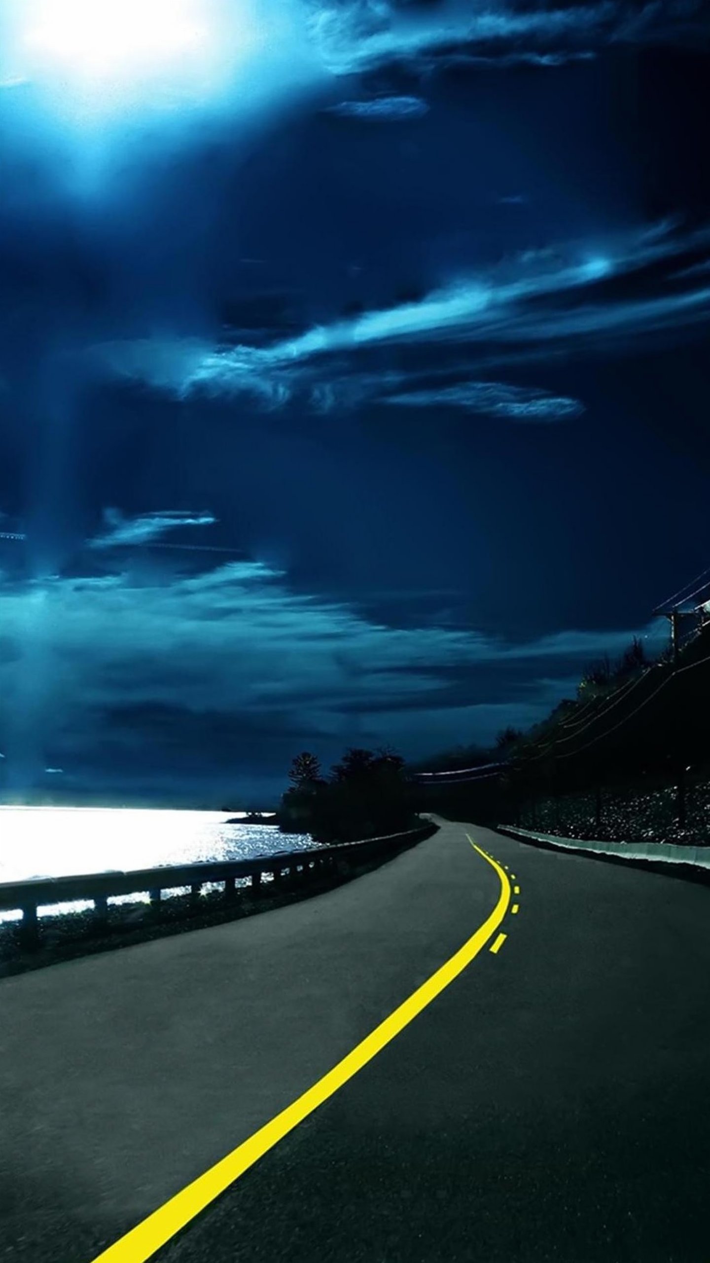 wallpapers para iphone 5,road,sky,highway,blue,light