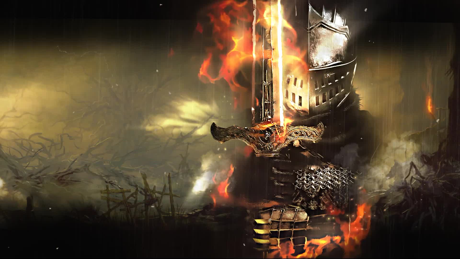 dark souls animated wallpaper,flame,explosion,darkness,event,heat