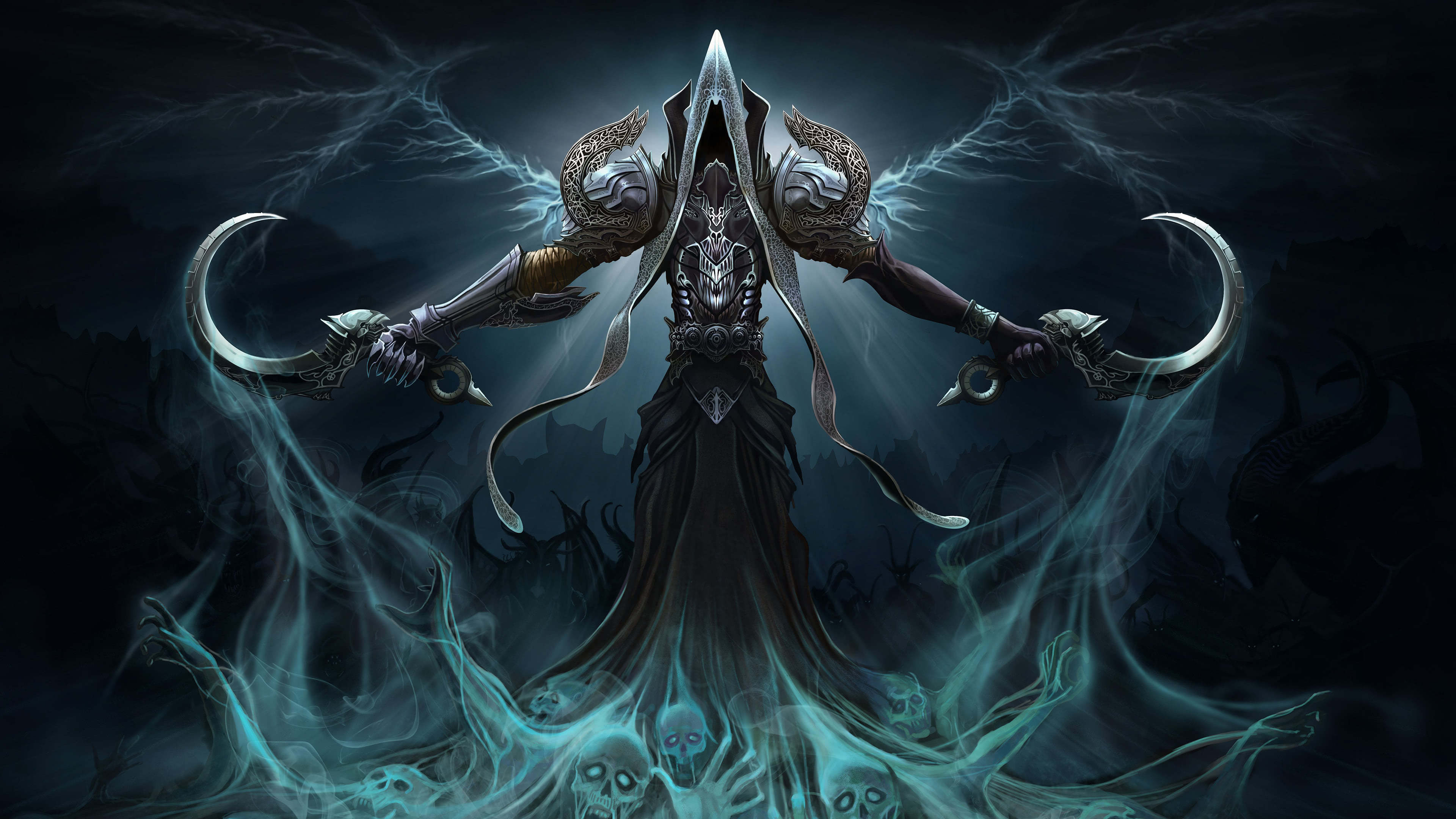 reaper of souls wallpaper,cg artwork,demon,darkness,mythology,fictional character