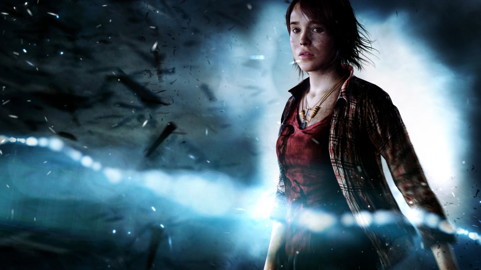 beyond two souls wallpaper,darkness,cg artwork,movie,fictional character,digital compositing