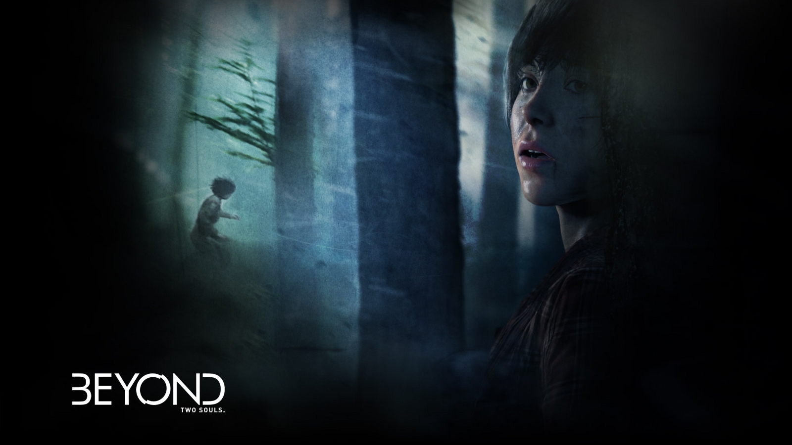 beyond two souls wallpaper,darkness,eye,photography,digital compositing,flash photography