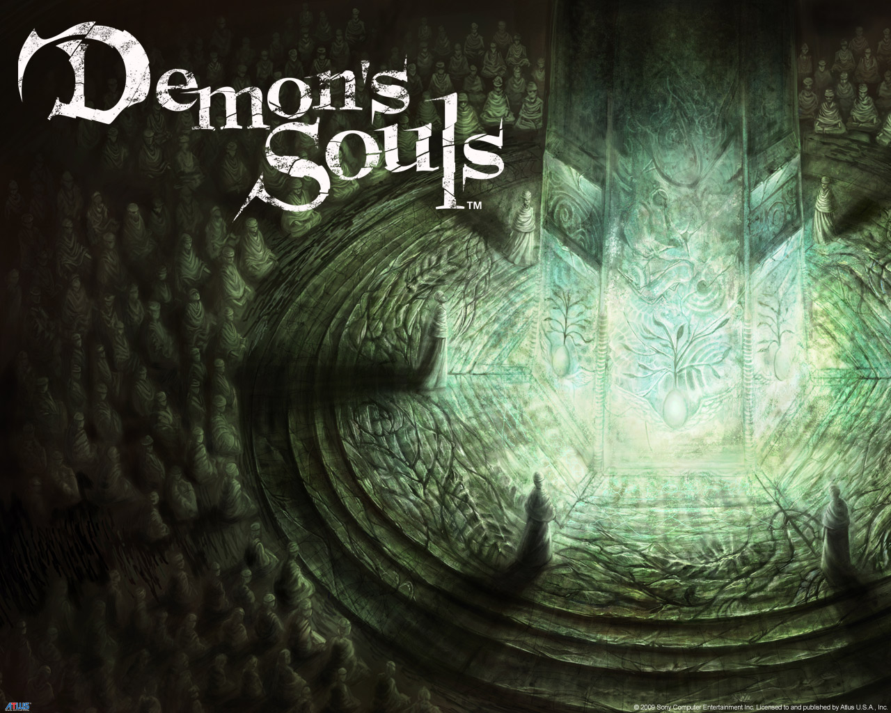 demon's souls wallpaper,text,tree,font,adaptation,graphics