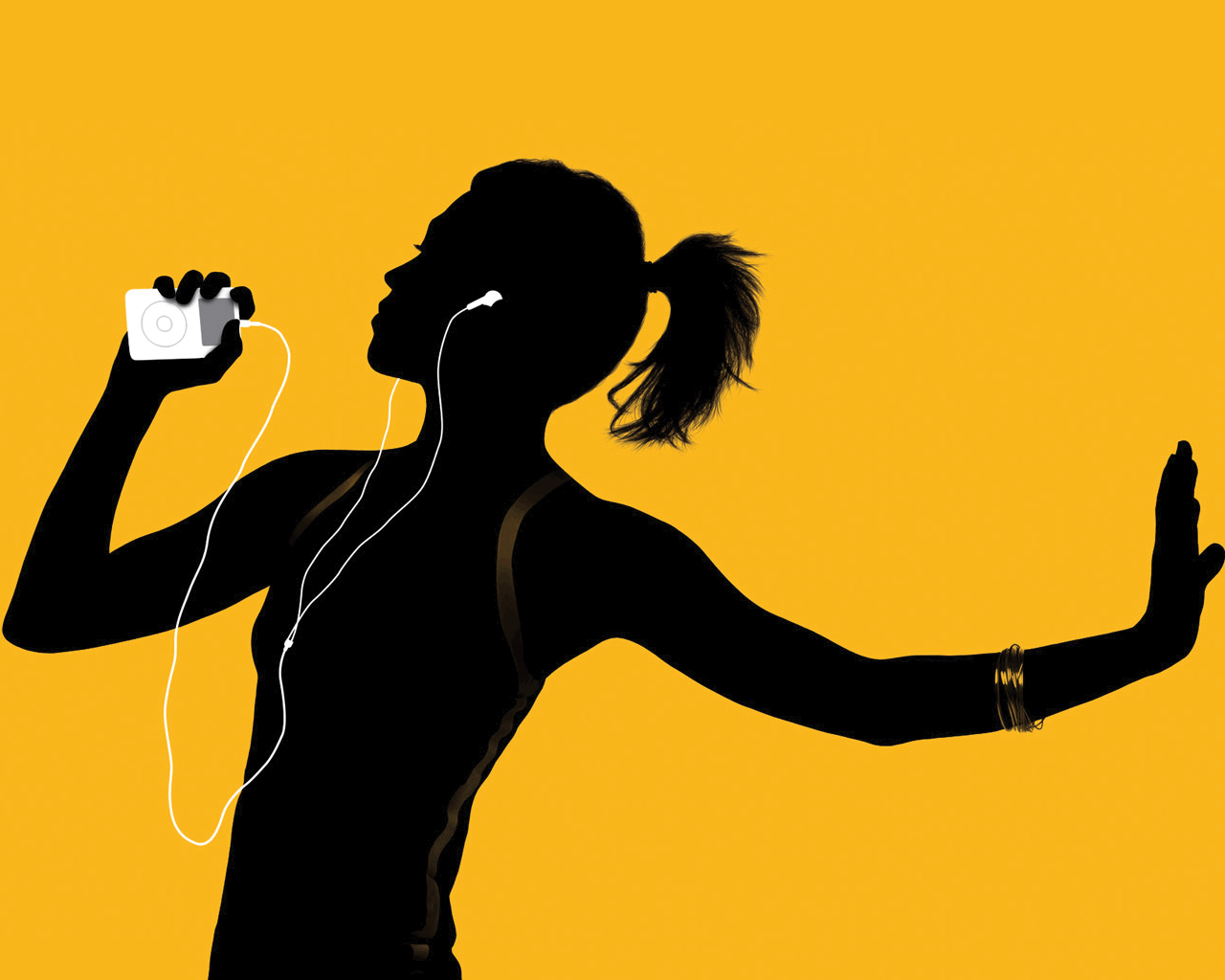 ipod wallpaper hd,silhouette,yellow,arm,illustration,happy