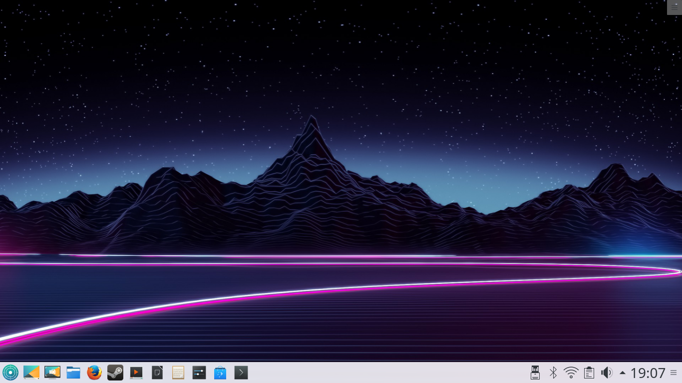 kde wallpaper,sky,screenshot,atmosphere,space,mountain