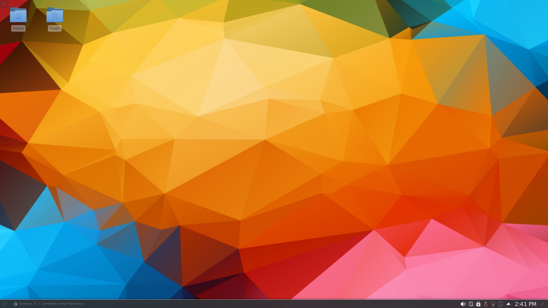 kde wallpaper,orange,blue,yellow,pattern,triangle