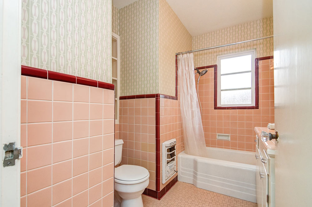 papel tapiz de baño vintage,baño,propiedad,habitación,loseta,pared