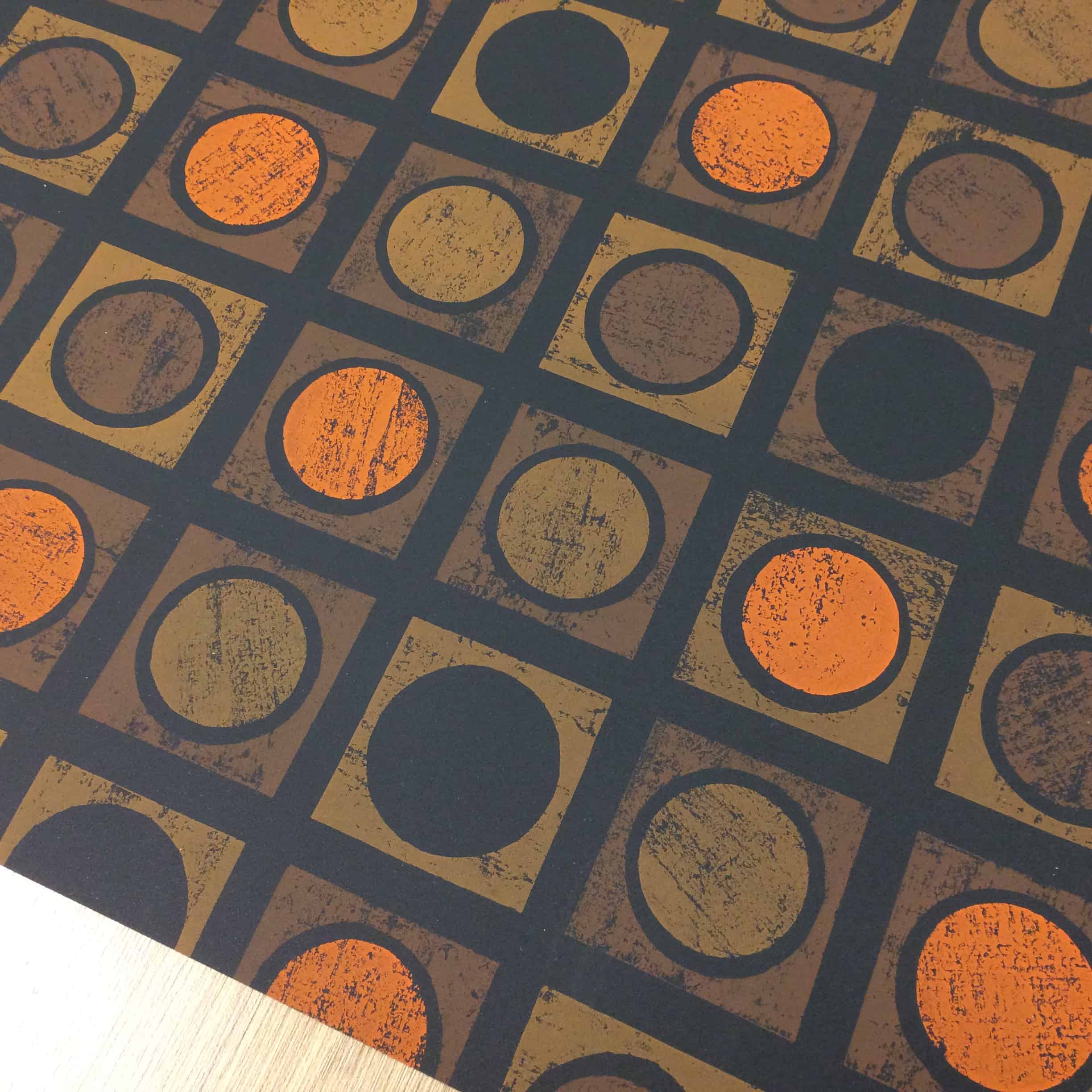 1970s wallpaper,orange,pattern,circle,flooring