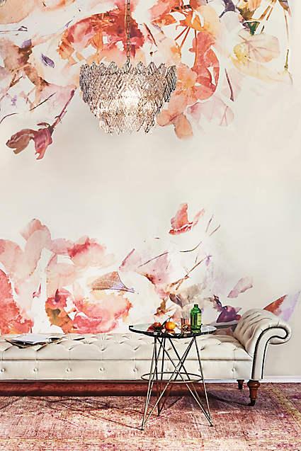 빈티지 영감 벽지,분홍,벽,벽지,방,인테리어 디자인