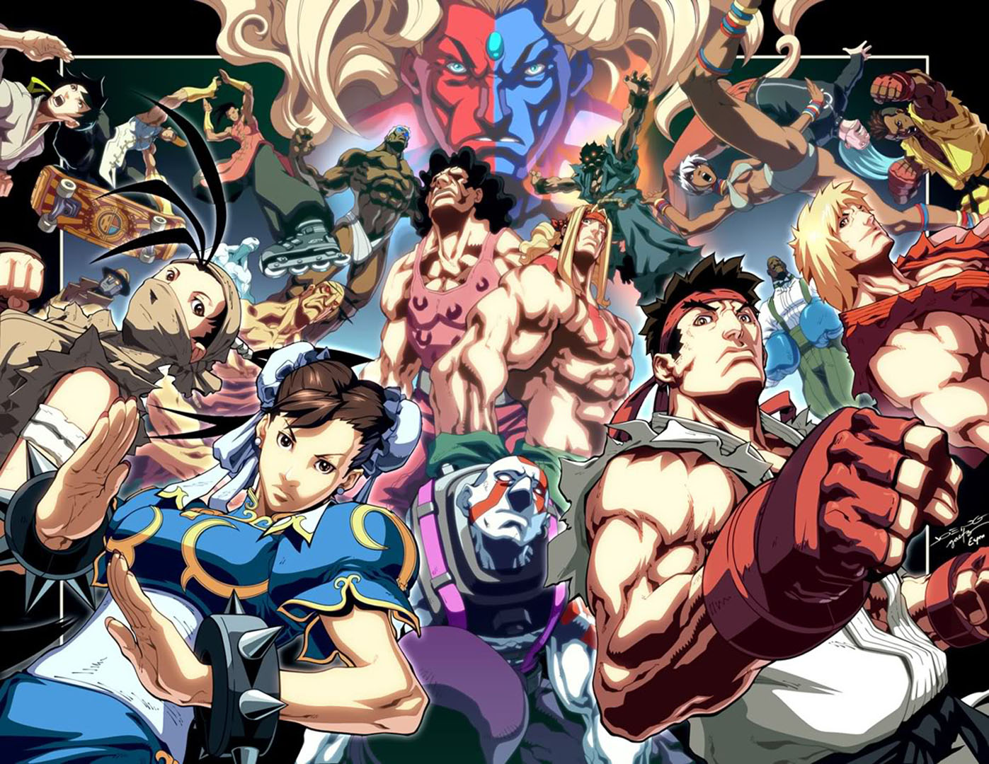 fighting game wallpaper,anime,cartoon,fictional character,fiction,comics