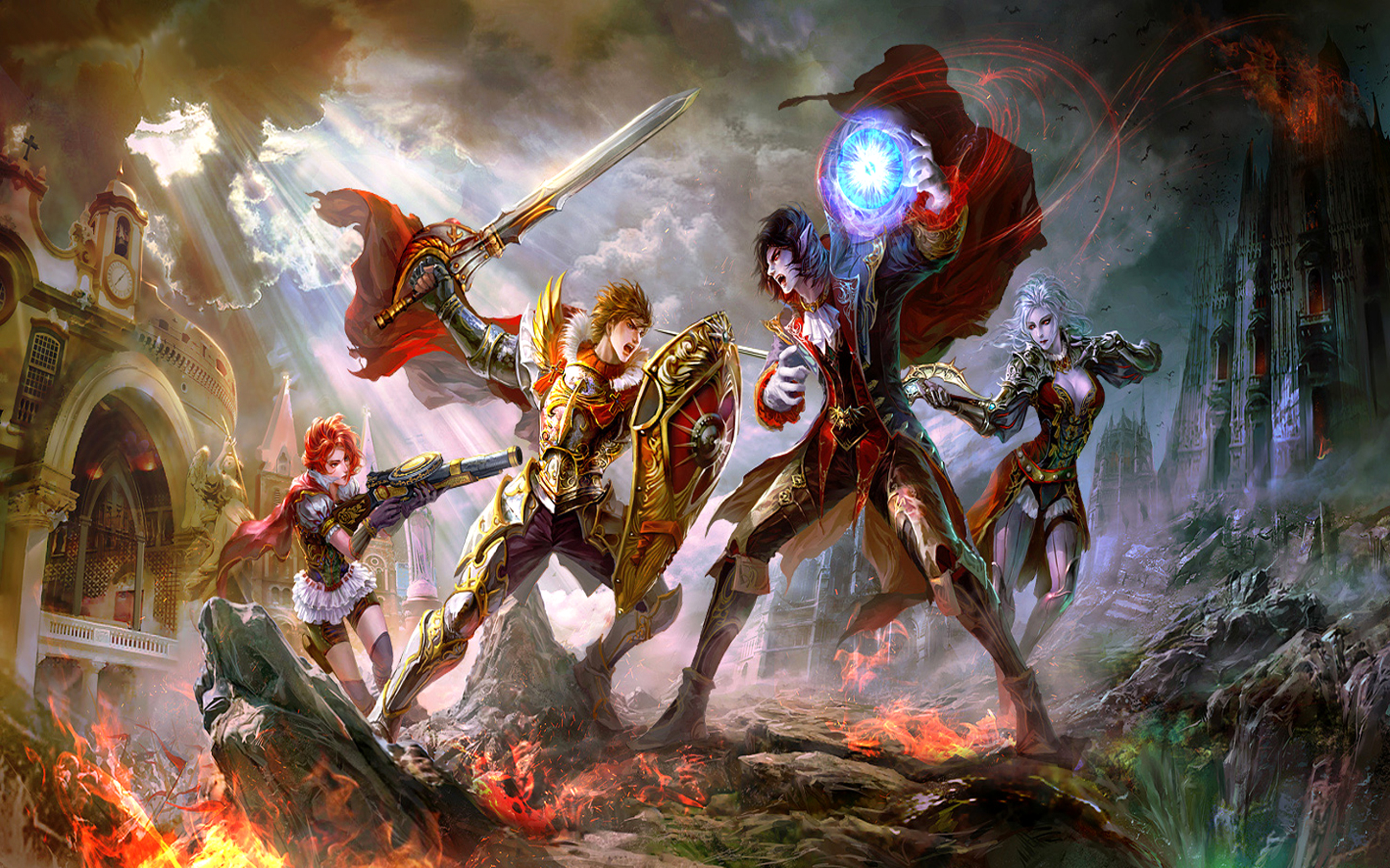 fighting game wallpaper,action adventure game,mythology,cg artwork,demon,strategy video game