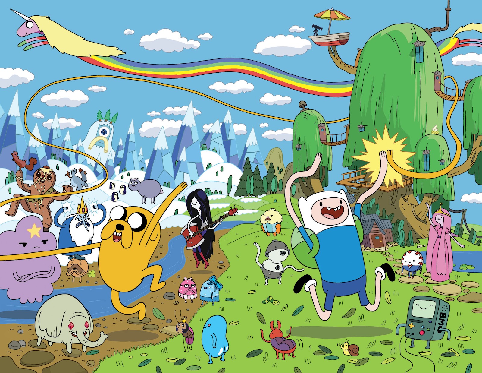 hora de aventura wallpaper,cartoon,animated cartoon,illustration,art,organism