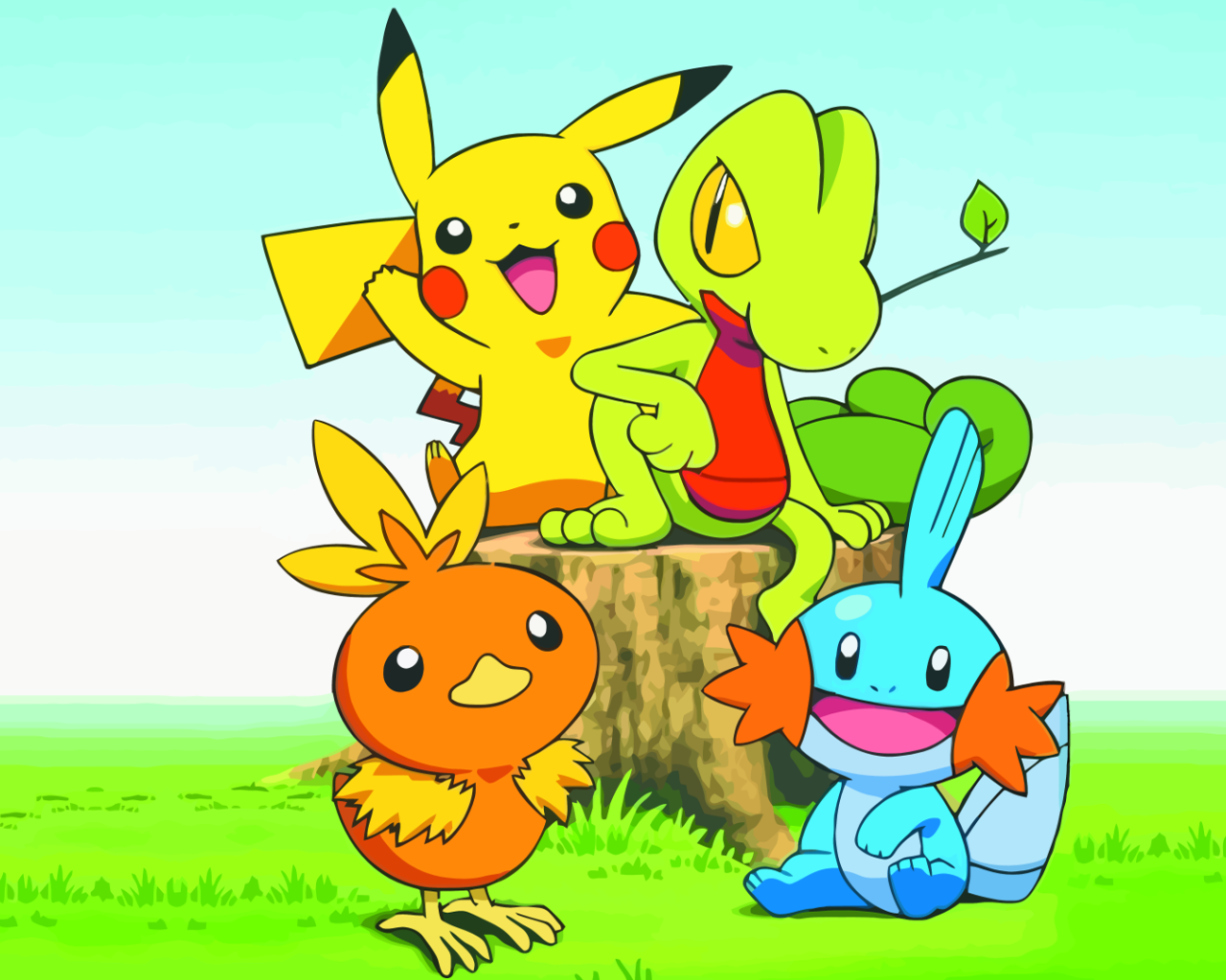 tapete de pikachu,karikatur,animierter cartoon,grün,clip art,illustration