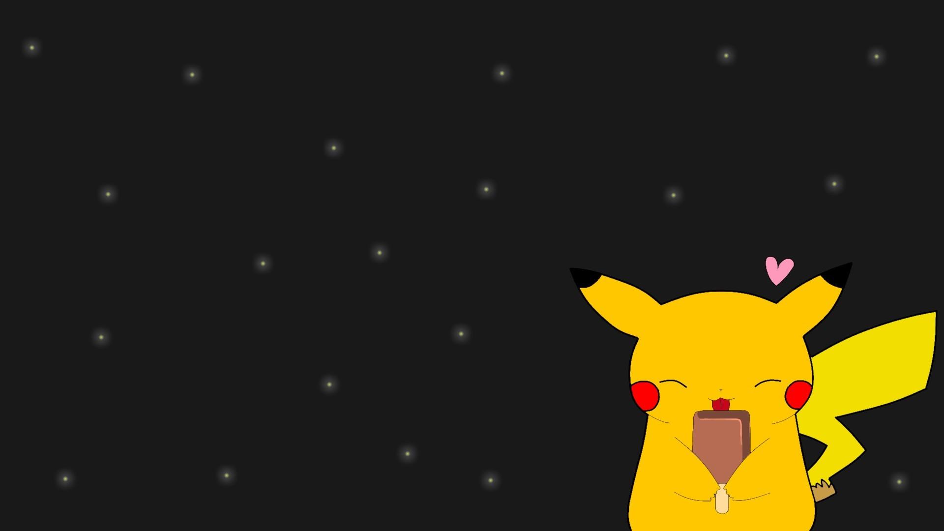 cute pikachu wallpapers hd,black,cartoon,sky,yellow,light