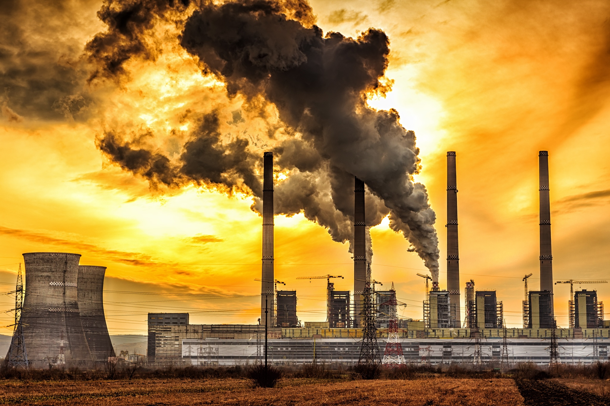 carta da parati di fabbrica,industria,cielo,fabbrica,centrale elettrica