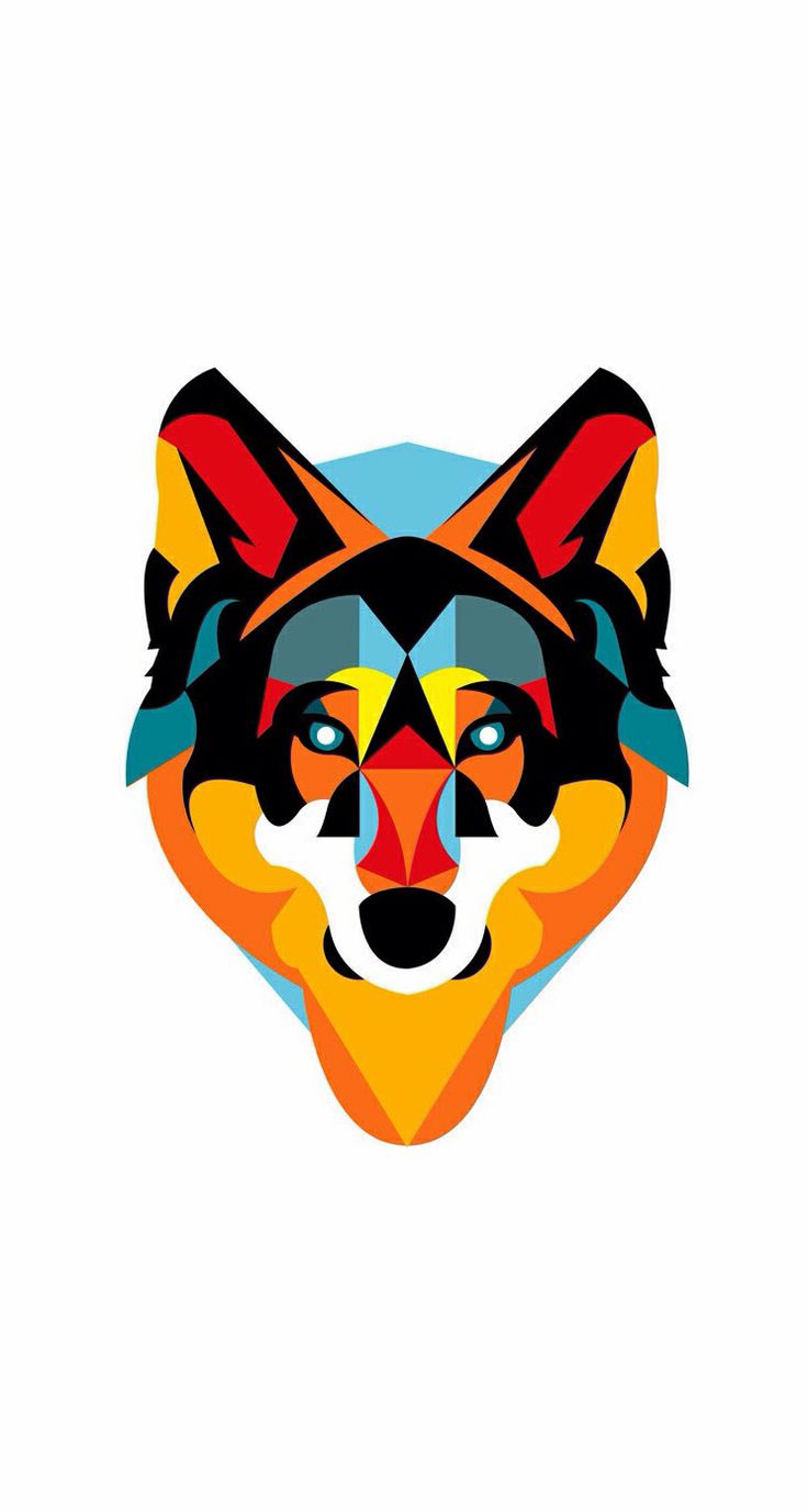 papier peint animal géométrique,orange,renard,t shirt,faune,illustration