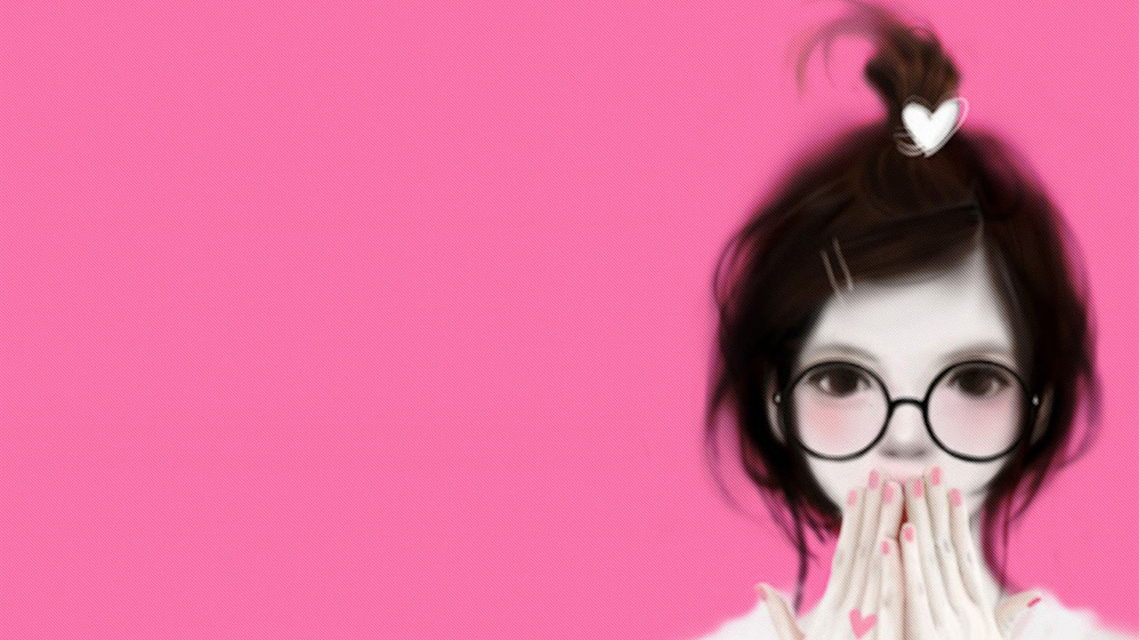 cute and simple wallpaper,hair,pink,face,eyewear,glasses