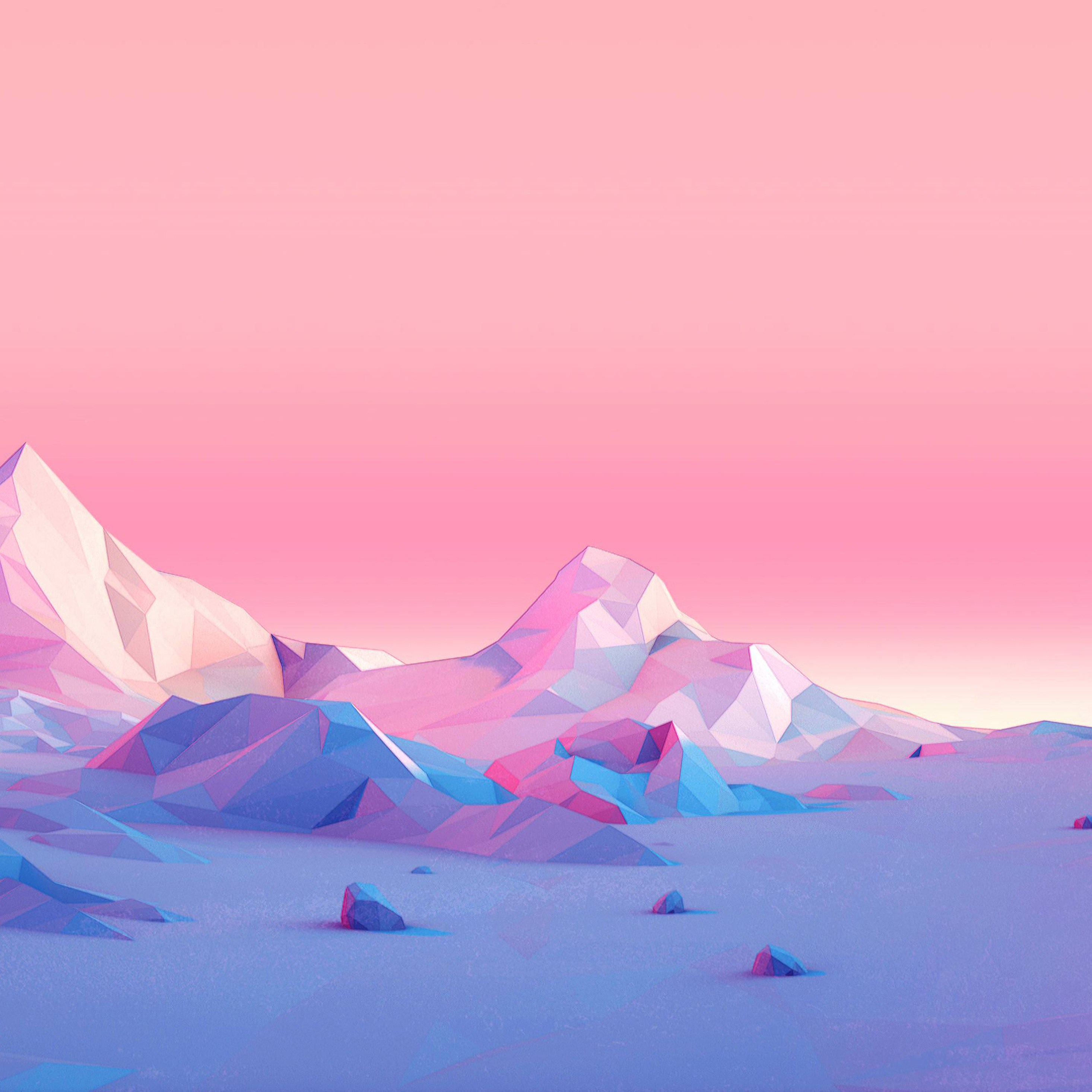 ミニマリストのipadの壁紙,空,ピンク,氷,氷山,氷河