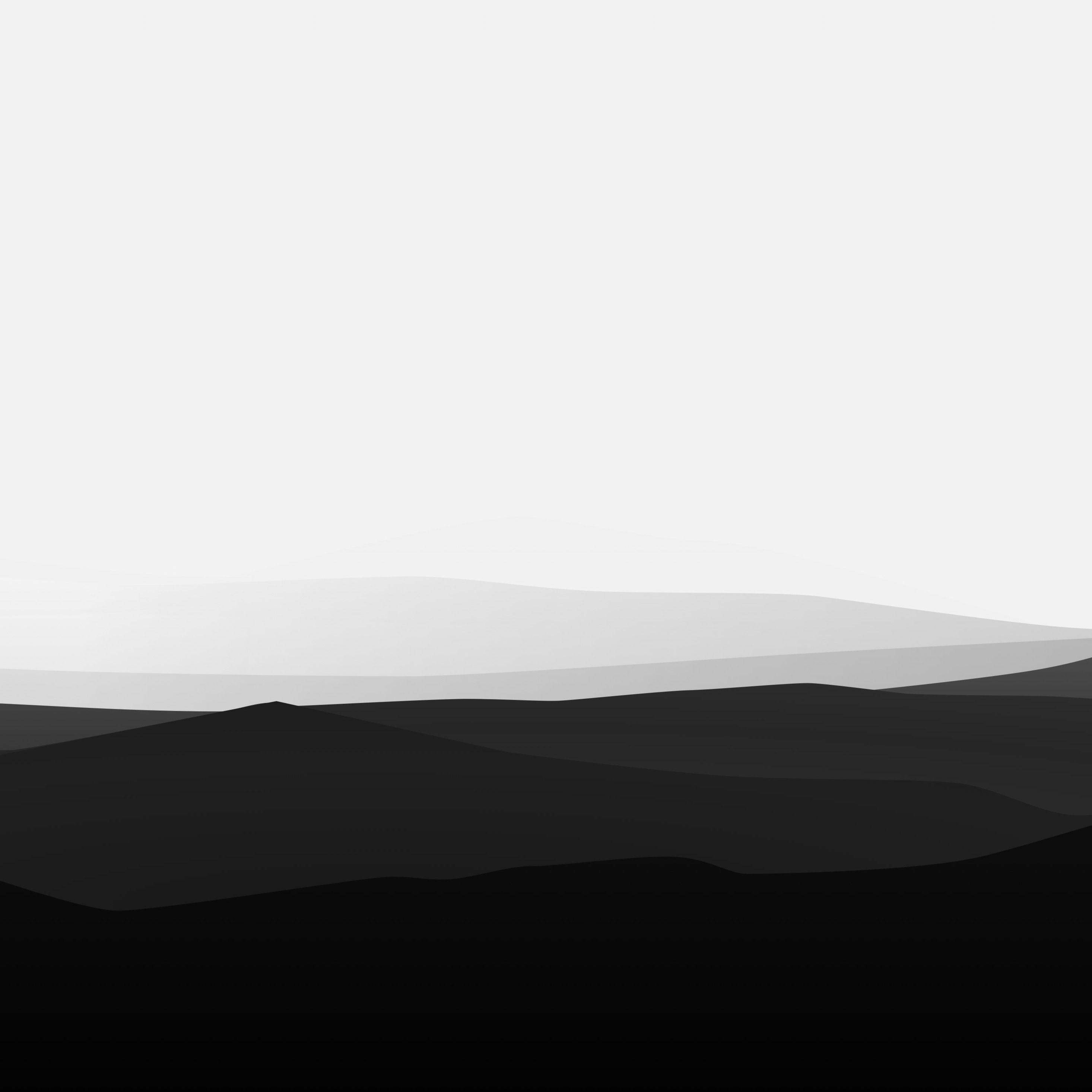 미니멀 한 ipad 바탕 화면,검정,하얀,하늘,수평선,언덕