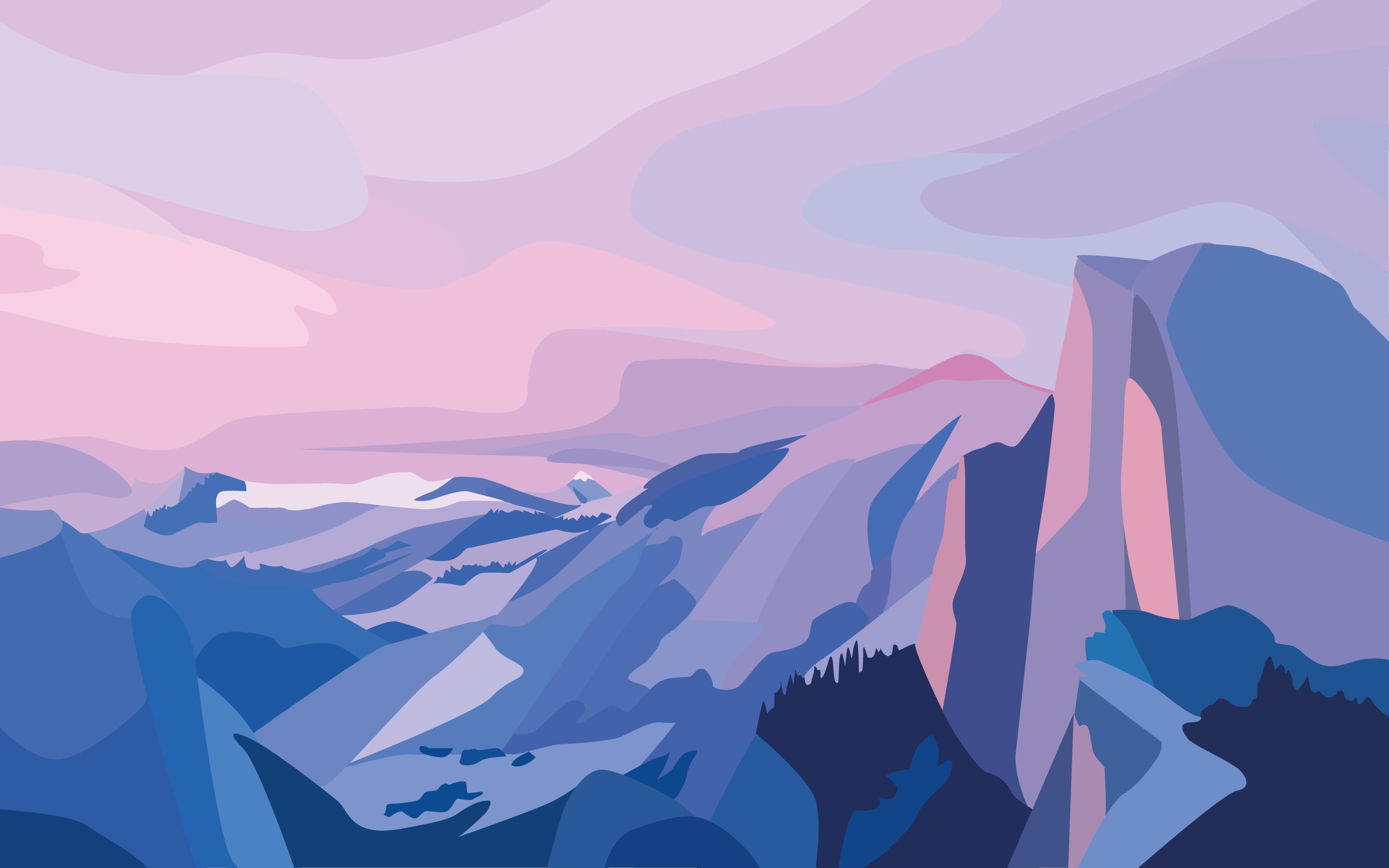 fond d'écran minimaliste hd,bleu,ciel,montagne,paysage naturel,chaîne de montagnes